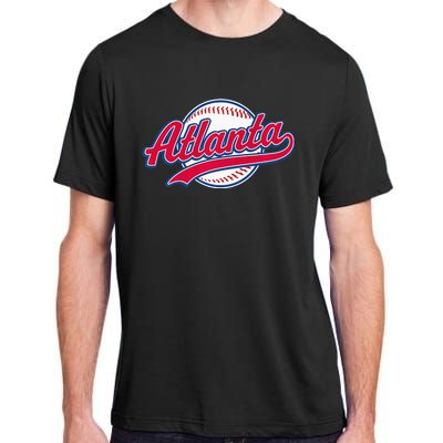 Atlanta Vintage Baseball Throwback Retro Design Adult ChromaSoft Performance T-Shirt