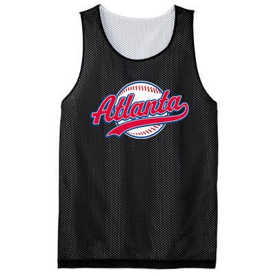 Atlanta Vintage Baseball Throwback Retro Design Mesh Reversible Basketball Jersey Tank