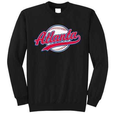 Atlanta Vintage Baseball Throwback Retro Design Tall Sweatshirt