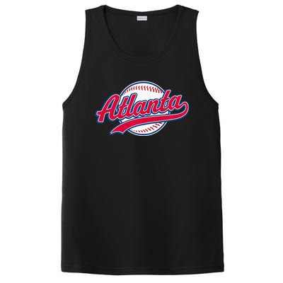 Atlanta Vintage Baseball Throwback Retro Design PosiCharge Competitor Tank