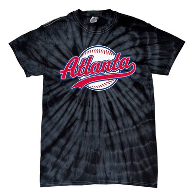 Atlanta Vintage Baseball Throwback Retro Design Tie-Dye T-Shirt