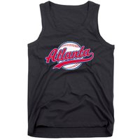 Atlanta Vintage Baseball Throwback Retro Design Tank Top