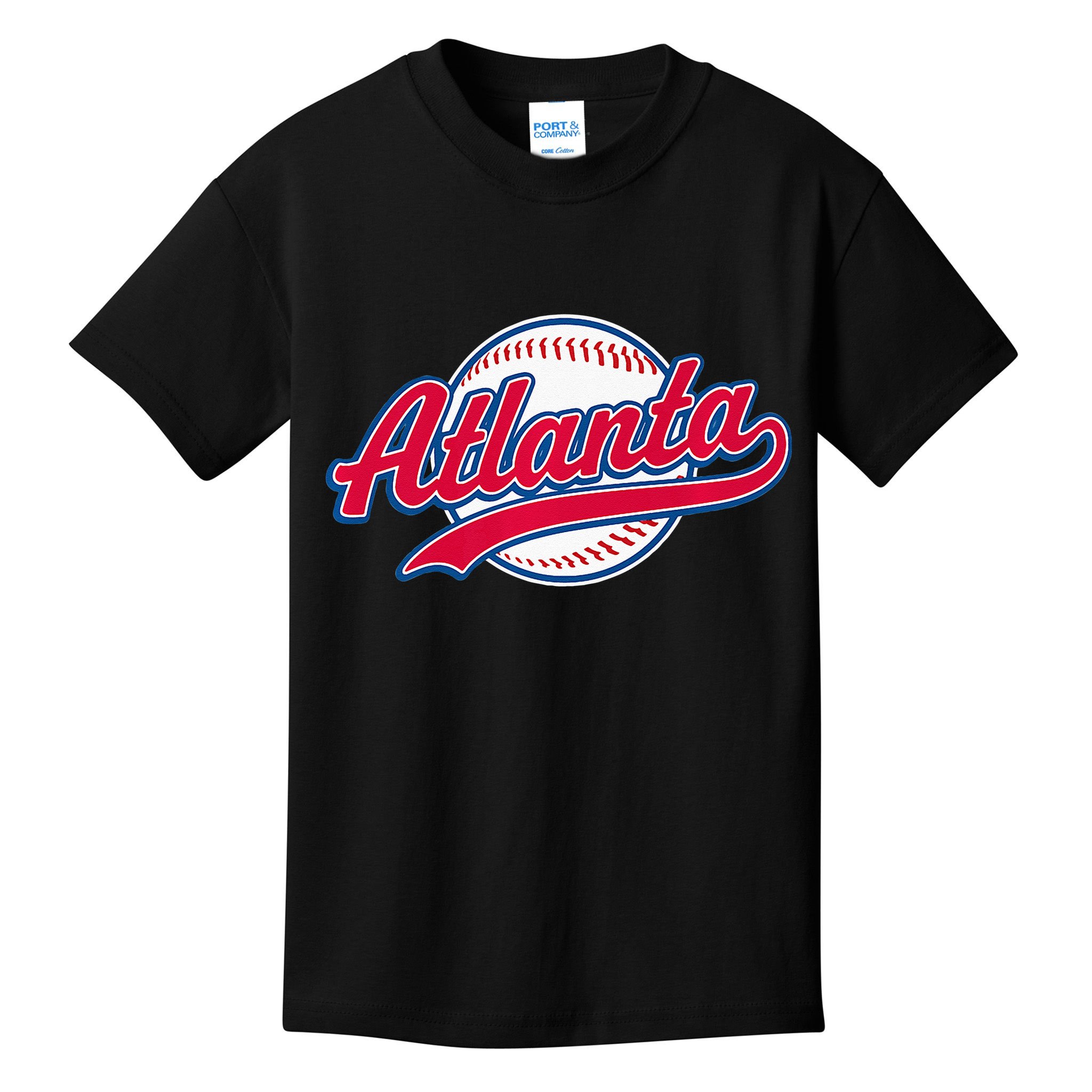 Atlanta Vintage Baseball Throwback Retro Design Kids T-Shirt