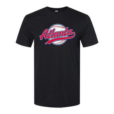 Atlanta Vintage Baseball Throwback Retro Design Softstyle CVC T-Shirt