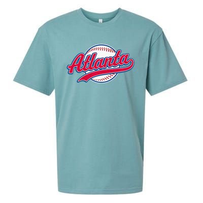 Atlanta Vintage Baseball Throwback Retro Design Sueded Cloud Jersey T-Shirt