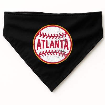 Atlanta  Vintage Baseball Throwback Retro Design USA-Made Doggie Bandana