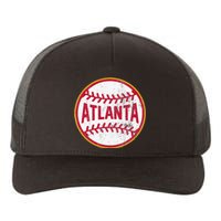 Atlanta  Vintage Baseball Throwback Retro Design Yupoong Adult 5-Panel Trucker Hat