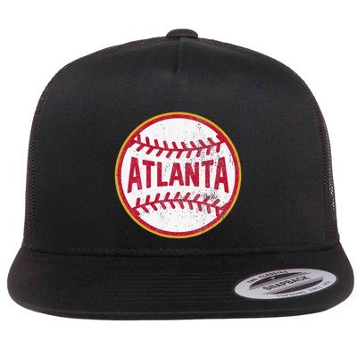 Atlanta  Vintage Baseball Throwback Retro Design Flatbill Hat
