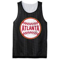 Atlanta  Vintage Baseball Throwback Retro Design Mesh Reversible Basketball Jersey Tank