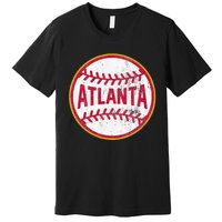 Atlanta  Vintage Baseball Throwback Retro Design Premium T-Shirt