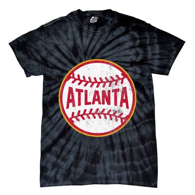 Atlanta  Vintage Baseball Throwback Retro Design Tie-Dye T-Shirt