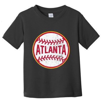 Atlanta  Vintage Baseball Throwback Retro Design Toddler T-Shirt