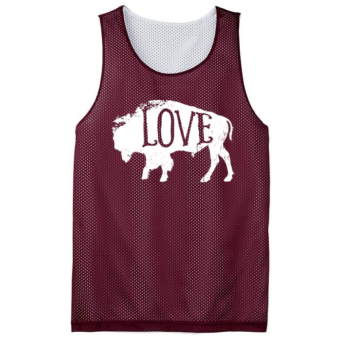 American Vintage Buffalo Silhouette Love Bison Tee Mesh Reversible Basketball Jersey Tank