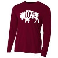 American Vintage Buffalo Silhouette Love Bison Tee Cooling Performance Long Sleeve Crew