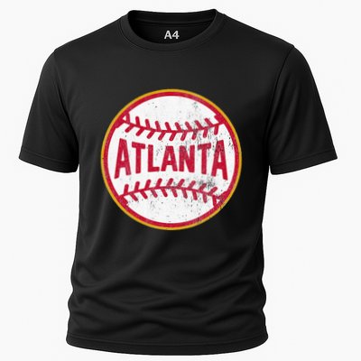 Atlanta  Vintage Baseball Throwback Retro Design Performance Shirt