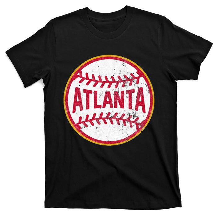 Atlanta  Vintage Baseball Throwback Retro Design T-Shirt