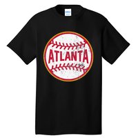 Atlanta  Vintage Baseball Throwback Retro Design Tall T-Shirt