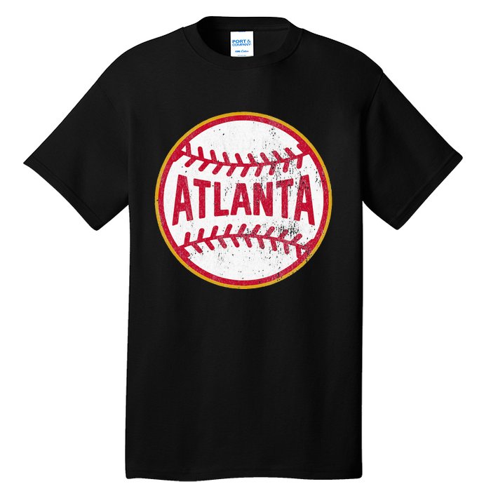 Atlanta  Vintage Baseball Throwback Retro Design Tall T-Shirt