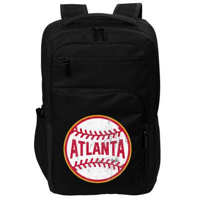 Atlanta  Vintage Baseball Throwback Retro Design Impact Tech Backpack