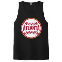 Atlanta  Vintage Baseball Throwback Retro Design PosiCharge Competitor Tank