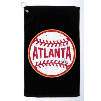 Atlanta  Vintage Baseball Throwback Retro Design Golf Towel