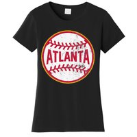 Atlanta  Vintage Baseball Throwback Retro Design Women's T-Shirt