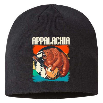 Appalachia Vintage Banjo Player Bluegrass Musician Sustainable Beanie