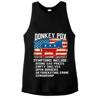 Anti Virus Biden Donkey Pox Symptoms Include Funny Biden Ladies PosiCharge Tri-Blend Wicking Tank