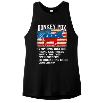 Anti Virus Biden Donkey Pox Symptoms Include Funny Biden Ladies PosiCharge Tri-Blend Wicking Tank