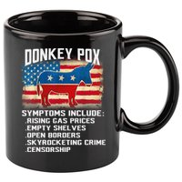 Anti Virus Biden Donkey Pox Symptoms Include Funny Biden 11oz C Handle Ceramic Mug
