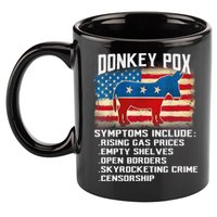 Anti Virus Biden Donkey Pox Symptoms Include Funny Biden 11oz C Handle Ceramic Mug