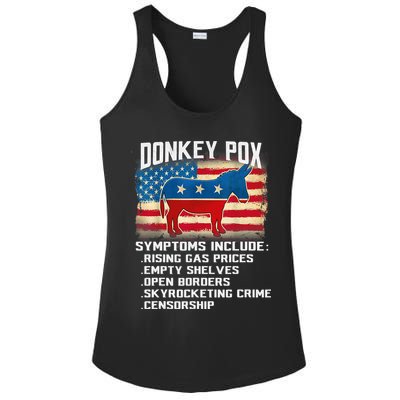 Anti Virus Biden Donkey Pox Symptoms Include Funny Biden Ladies PosiCharge Competitor Racerback Tank