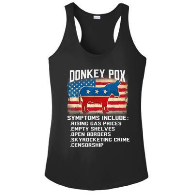 Anti Virus Biden Donkey Pox Symptoms Include Funny Biden Ladies PosiCharge Competitor Racerback Tank