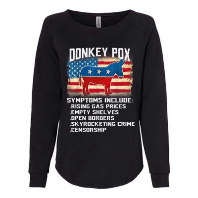 Anti Virus Biden Donkey Pox Symptoms Include Funny Biden Womens California Wash Sweatshirt