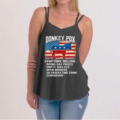 Anti Virus Biden Donkey Pox Symptoms Include Funny Biden Women's Strappy Tank