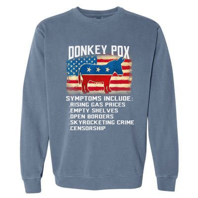 Anti Virus Biden Donkey Pox Symptoms Include Funny Biden Garment-Dyed Sweatshirt