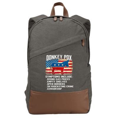 Anti Virus Biden Donkey Pox Symptoms Include Funny Biden Cotton Canvas Backpack