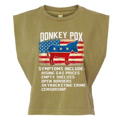 Anti Virus Biden Donkey Pox Symptoms Include Funny Biden Garment-Dyed Women's Muscle Tee