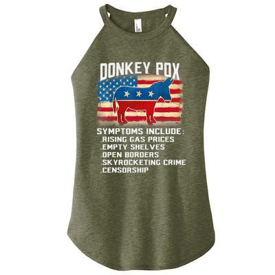 Anti Virus Biden Donkey Pox Symptoms Include Funny Biden Women's Perfect Tri Rocker Tank