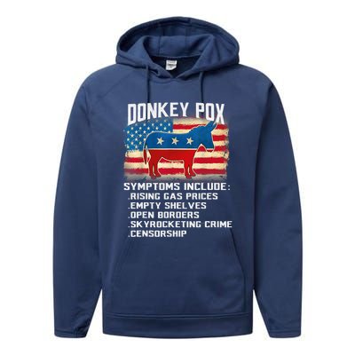 Anti Virus Biden Donkey Pox Symptoms Include Funny Biden Performance Fleece Hoodie