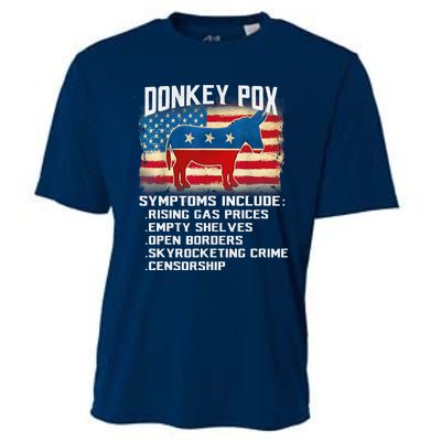 Anti Virus Biden Donkey Pox Symptoms Include Funny Biden Cooling Performance Crew T-Shirt