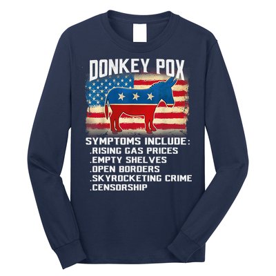 Anti Virus Biden Donkey Pox Symptoms Include Funny Biden Long Sleeve Shirt