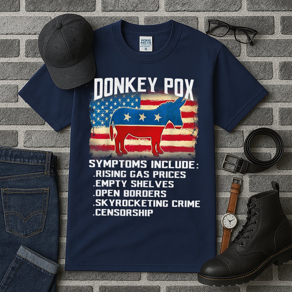 Anti Virus Biden Donkey Pox Symptoms Include Funny Biden Tall T-Shirt