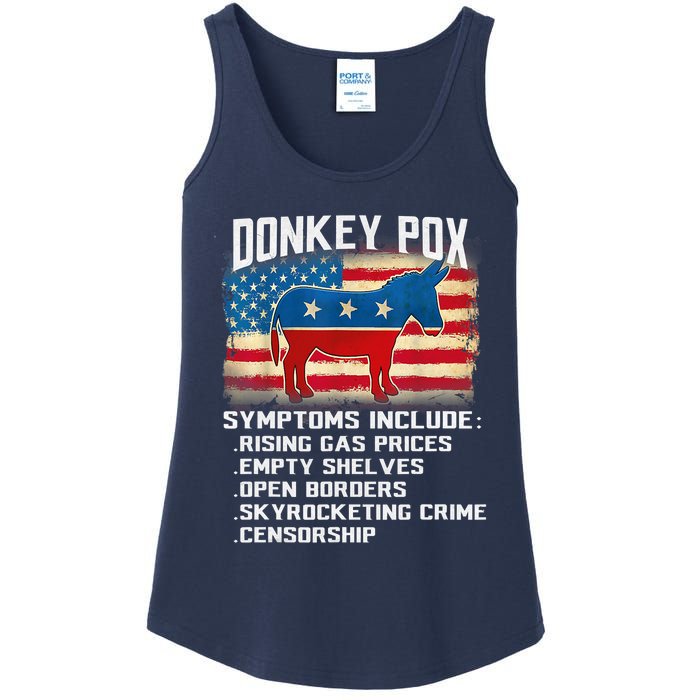 Anti Virus Biden Donkey Pox Symptoms Include Funny Biden Ladies Essential Tank