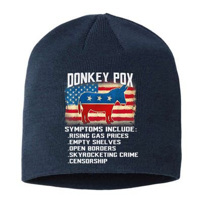 Anti Virus Biden Donkey Pox Symptoms Include Funny Biden Sustainable Beanie