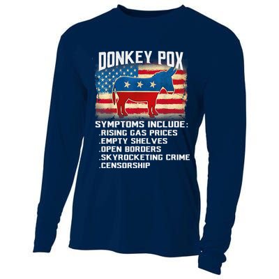 Anti Virus Biden Donkey Pox Symptoms Include Funny Biden Cooling Performance Long Sleeve Crew