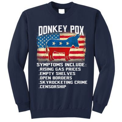Anti Virus Biden Donkey Pox Symptoms Include Funny Biden Tall Sweatshirt
