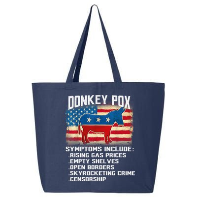 Anti Virus Biden Donkey Pox Symptoms Include Funny Biden 25L Jumbo Tote