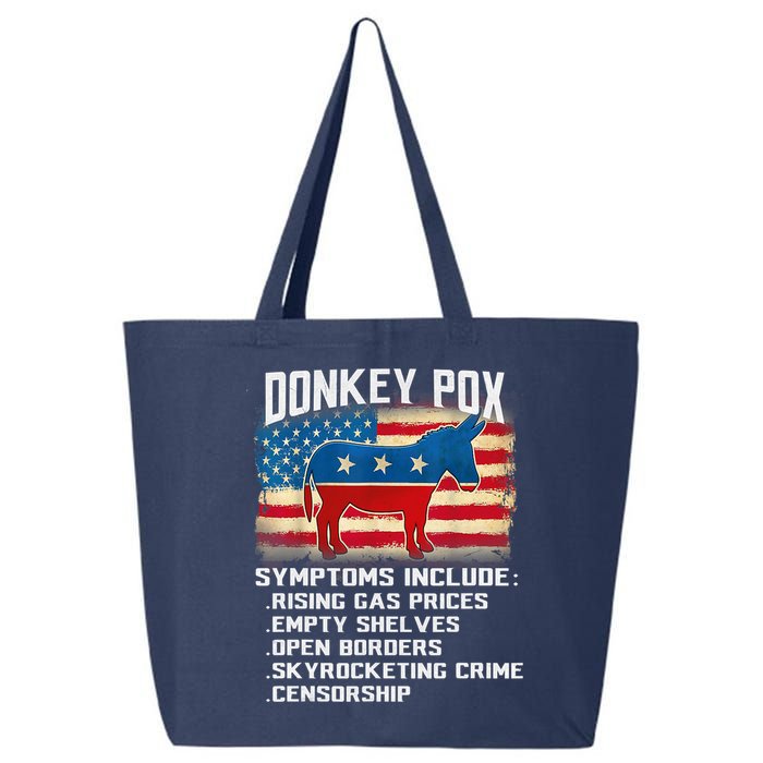 Anti Virus Biden Donkey Pox Symptoms Include Funny Biden 25L Jumbo Tote