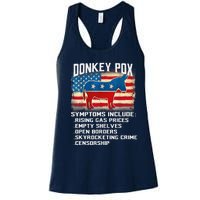 Anti Virus Biden Donkey Pox Symptoms Include Funny Biden Women's Racerback Tank